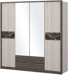 Шкаф четырехстворчатый с зеркалом Шк69.1 Николь в Тевризе - tevriz.katalogmebeli.com | фото