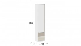 Шкаф для белья комбинированный «Сканди» Дуб Гарден/Белый/Глиняный серый в Тевризе - tevriz.katalogmebeli.com | фото 3
