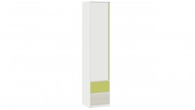Шкаф для белья комбинированный «Сканди» Дуб Гарден/Белый/Зеленый в Тевризе - tevriz.katalogmebeli.com | фото