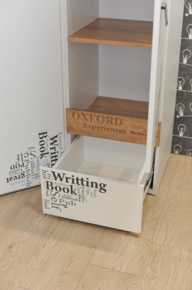 Шкаф для белья «Оксфорд» (Ривьера/Белый с рисунком) в Тевризе - tevriz.katalogmebeli.com | фото 4