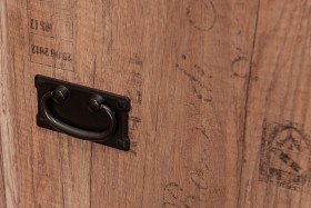 Шкаф для белья «Пилигрим» (Дуб Каньон светлый, Фон серый) в Тевризе - tevriz.katalogmebeli.com | фото 4