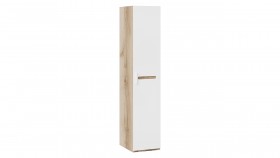 Шкаф для белья с 1-ой дверью «Фьюжн» Дуб Делано/Белый глянец в Тевризе - tevriz.katalogmebeli.com | фото 1