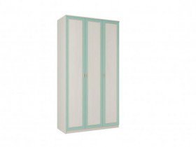 Шкаф для одежды 3-х дверный "Миндаль" (вудлайн кремовый/аруша венге с кожей мята) в Тевризе - tevriz.katalogmebeli.com | фото
