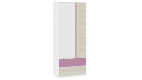 Шкаф для одежды комбинированный «Сканди» Дуб Гарден/Белый/Лиловый в Тевризе - tevriz.katalogmebeli.com | фото 1