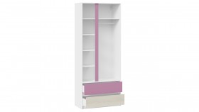 Шкаф для одежды комбинированный «Сканди» Дуб Гарден/Белый/Лиловый в Тевризе - tevriz.katalogmebeli.com | фото 2