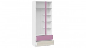 Шкаф для одежды комбинированный «Сканди» Дуб Гарден/Белый/Лиловый в Тевризе - tevriz.katalogmebeli.com | фото 3
