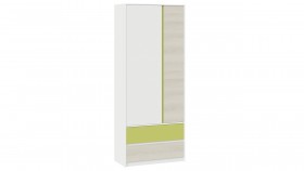 Шкаф для одежды комбинированный «Сканди» Дуб Гарден/Белый/Зеленый в Тевризе - tevriz.katalogmebeli.com | фото 1