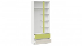 Шкаф для одежды комбинированный «Сканди» Дуб Гарден/Белый/Зеленый в Тевризе - tevriz.katalogmebeli.com | фото 3