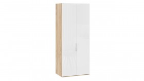 Шкаф для одежды с 2 глухими дверями «Эмбер» Яблоня Беллуно/Белый глянец в Тевризе - tevriz.katalogmebeli.com | фото