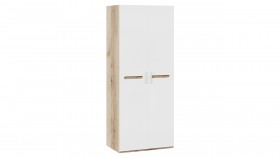 Шкаф для одежды с 2-мя дверями «Фьюжн» Дуб Делано/Белый глянец в Тевризе - tevriz.katalogmebeli.com | фото