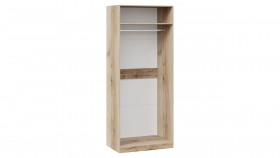 Шкаф для одежды с 2-мя дверями «Фьюжн» Дуб Делано/Белый глянец в Тевризе - tevriz.katalogmebeli.com | фото 3
