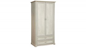 Шкаф для одежды "Сохо" (бетон пайн белый/2 ящика/зеркало) в Тевризе - tevriz.katalogmebeli.com | фото 2