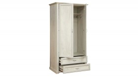 Шкаф для одежды "Сохо" (бетон пайн белый/2 ящика/зеркало) в Тевризе - tevriz.katalogmebeli.com | фото 3