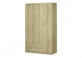 Шкаф для платья и белья 3-х дверный без зеркала Дуб Сонома в Тевризе - tevriz.katalogmebeli.com | фото 1