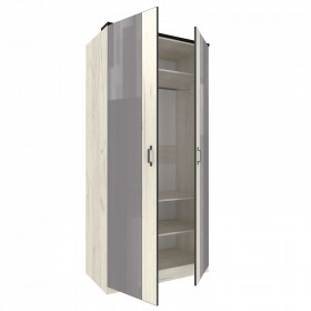 Техно ЛД 678.130.000.007 Шкаф 2-хстворчатый с комбинированными дверями (Дуб Крафт белый/Серый шифер) в Тевризе - tevriz.katalogmebeli.com | фото 6
