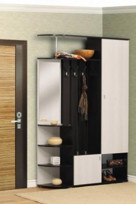 Шкаф комбинированный "Кармен - 7" (венге / вудлайн кремовый / зеркало) Вариант №1 в Тевризе - tevriz.katalogmebeli.com | фото