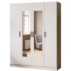 Шкаф комбинированный Ларс (1,6) белый в Тевризе - tevriz.katalogmebeli.com | фото