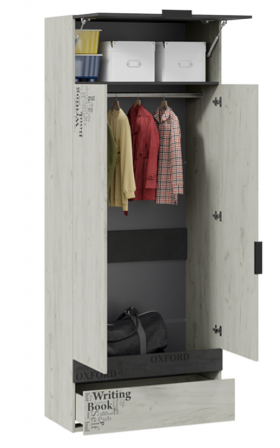 Шкаф комбинированный для одежды «Оксфорд-2» в Тевризе - tevriz.katalogmebeli.com | фото 2