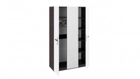 Шкаф комбинированный с 3-мя дверями «Фьюжн» Белый глянец/Венге Линум в Тевризе - tevriz.katalogmebeli.com | фото 3