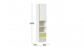 Шкаф комбинированный «Сканди» Дуб Гарден/Белый/Зеленый в Тевризе - tevriz.katalogmebeli.com | фото 4