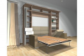 Шкаф-кровать с диваном Каролина в Тевризе - tevriz.katalogmebeli.com | фото 3