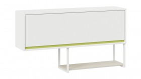 Шкаф навесной «Сканди» Дуб Гарден/Белый/Зеленый в Тевризе - tevriz.katalogmebeli.com | фото