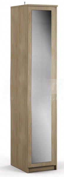 Веста СБ-2260 Шкаф 1 дверный с зеркалом Дуб Сонома в Тевризе - tevriz.katalogmebeli.com | фото 1