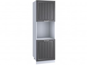 Шкаф пенал 600, ШП 600 (Клен серый/корпус белый) в Тевризе - tevriz.katalogmebeli.com | фото