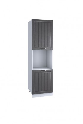 Шкаф пенал 600, ШП 600 Н (Клен серый/корпус белый) в Тевризе - tevriz.katalogmebeli.com | фото