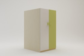 Шкаф под кровать второго яруса Эппл (Зеленый/Белый/корпус Клен) в Тевризе - tevriz.katalogmebeli.com | фото 2