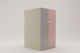 Шкаф под кровать второго яруса Грэйси (Розовый/Серый/корпус Клен) в Тевризе - tevriz.katalogmebeli.com | фото 2