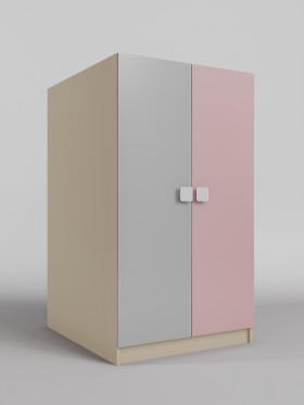 Шкаф под кровать второго яруса Грэйси (Розовый/Серый/корпус Клен) в Тевризе - tevriz.katalogmebeli.com | фото 1