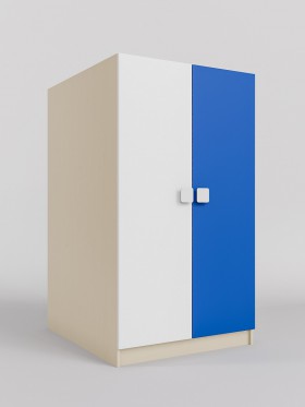 Шкаф под кровать второго яруса Скай (Синий/Белый/корпус Клен) в Тевризе - tevriz.katalogmebeli.com | фото
