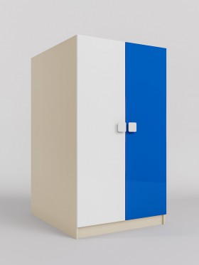 Шкаф под кровать второго яруса Скай люкс (Синий/Белый/корпус Клен) в Тевризе - tevriz.katalogmebeli.com | фото