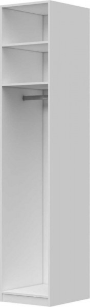Шкаф ШР-1 без зеркала Вива (Белый/Белый глянец/Платина) в Тевризе - tevriz.katalogmebeli.com | фото 3