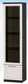 Шкаф средний с ящиком и стеклодверью ДЛЯ ГОСТИНОЙ ШСЯС-450 Венге/Дуб выбеленный в Тевризе - tevriz.katalogmebeli.com | фото 1