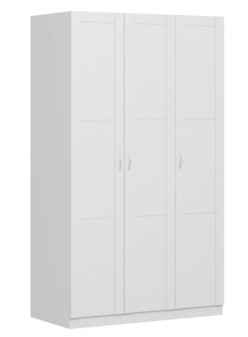 Шкаф трехдверный Пегас сборный белый в Тевризе - tevriz.katalogmebeli.com | фото 1