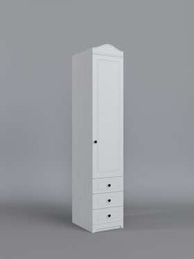 Шкаф угловой Бэлла с ящиками (Выбеленное дерево/Белый) в Тевризе - tevriz.katalogmebeli.com | фото 1
