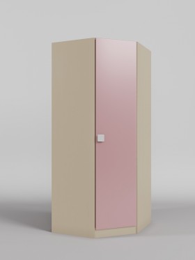 Шкаф угловой (угловая секция) Грэйси (Розовый/корпус Клен) в Тевризе - tevriz.katalogmebeli.com | фото