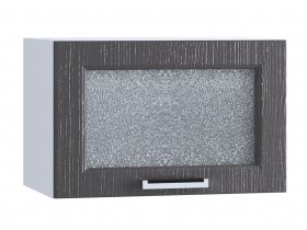 Шкаф верхний горизонтальный со стеклом 500, ШВГС 500 (Клен серый/корпус белый) в Тевризе - tevriz.katalogmebeli.com | фото