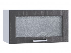 Шкаф верхний горизонтальный со стеклом 600, ШВГС 600 (Клен серый/корпус белый) в Тевризе - tevriz.katalogmebeli.com | фото