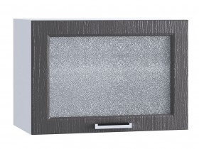 Шкаф верхний горизонтальный со стеклом 609, ШВГС 609 (Клен серый/корпус белый) в Тевризе - tevriz.katalogmebeli.com | фото