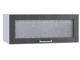 Шкаф верхний горизонтальный со стеклом 810, ШВГС 810 (Клен серый/корпус белый) в Тевризе - tevriz.katalogmebeli.com | фото