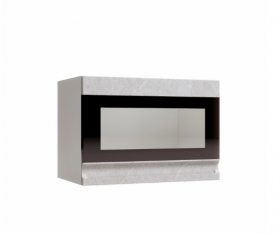 Скала ПГСФ 500 Шкаф верхний горизонтальный со стеклом с фотопечатью (Гранит Грей/корпус Серый) в Тевризе - tevriz.katalogmebeli.com | фото