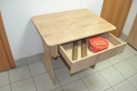 Стол кухонный Миссия с ящиком (Дуб бунратти) в Тевризе - tevriz.katalogmebeli.com | фото