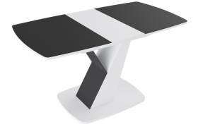 Стол обеденный «Гарда» Тип 1 (Белый/Стекло матовое черный графит) в Тевризе - tevriz.katalogmebeli.com | фото 5