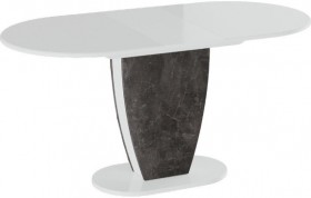 Стол обеденный «Монреаль» Тип 1 (Белый глянец/Моод темный) в Тевризе - tevriz.katalogmebeli.com | фото 2