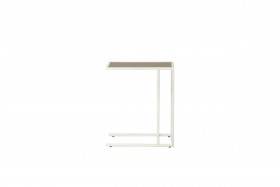 Стол приставной Скандик 42.24 (со стеклом) (металл: белый) в Тевризе - tevriz.katalogmebeli.com | фото 3
