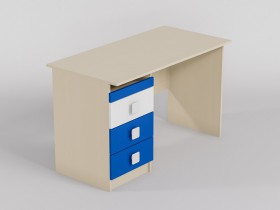 Стол (прямая столешница) Скай люкс (Синий/Белый/корпус Клен) в Тевризе - tevriz.katalogmebeli.com | фото