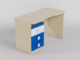 Стол (столешница с выемкой) Скай люкс (Синий/Белый/корпус Клен) в Тевризе - tevriz.katalogmebeli.com | фото